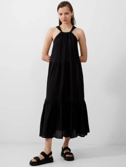 Aleska Textured Midaxi Dress