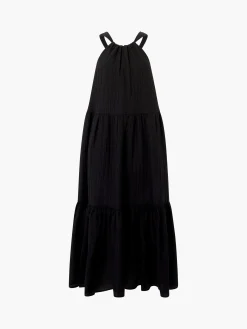 Aleska Textured Midaxi Dress
