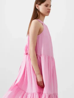 Aleska Textured Midaxi Dress