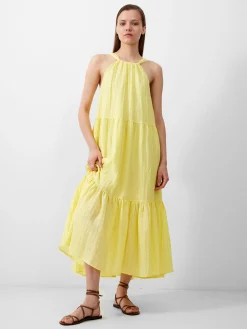 Aleska Textured Midaxi Dress