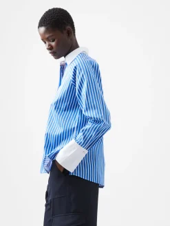Alexis Cotton Striped Detail Shirt