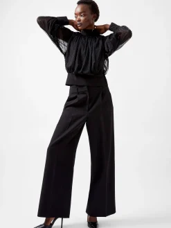 Alice Dobby Chiffon Mix Long Sleeve Top