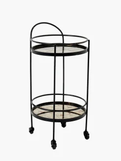 Antique Mirrored Drinks Trolley