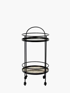 Antique Mirrored Drinks Trolley