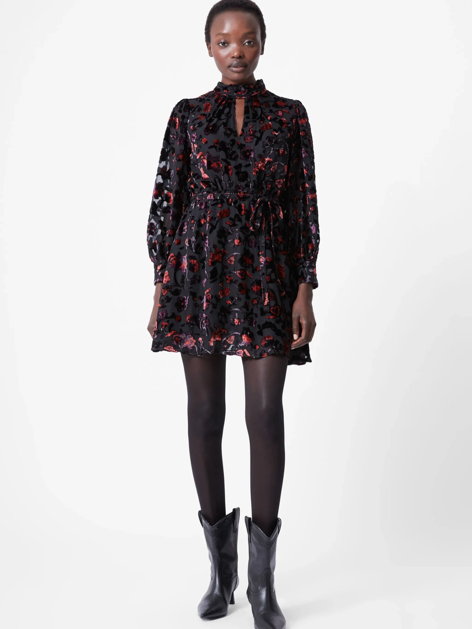 Avery Devore High Neck Mini Dress