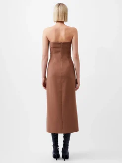 Azra Twill Bandeau Midi Dress