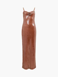 Beatrice Sequin Strappy Corsage Maxi Dress