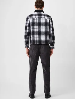 Borg Collar Checked Jacket