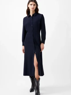 Brina Crepe Button Down Maxi Dress