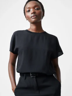 Caprina Recycled Crepe Crew Neck Top