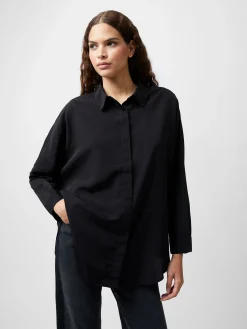 Caprina Recycled Crepe Long Sleeve Button Shirt