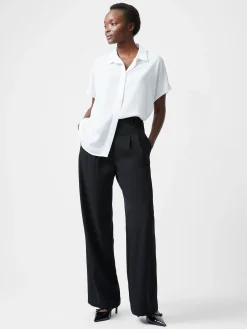 Caprina Recycled Crepe Short Sleeve Button Shirt