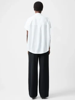 Caprina Recycled Crepe Short Sleeve Button Shirt
