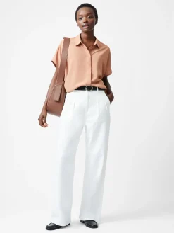 Caprina Recycled Crepe Short Sleeve Button Shirt