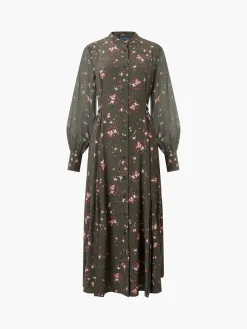 Carina Eco Delphine Georgette Mix Shirt Dress