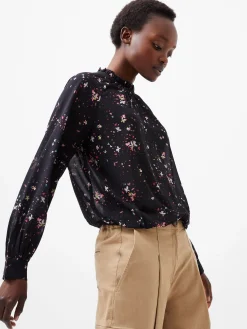 Carina Georgette Frill High Neck Top