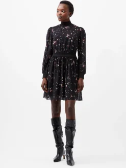 Carina Georgette High Neck Mini Dress