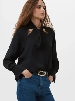 Carmen Recycled Crepe Tie Blouse