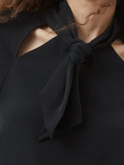 Carmen Recycled Crepe Tie Blouse