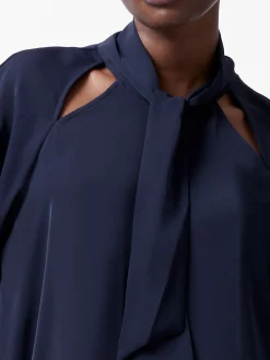 Carmen Recycled Crepe Tie Blouse