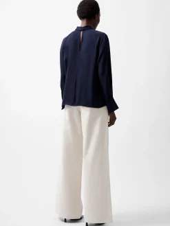 Carmen Recycled Crepe Tie Blouse