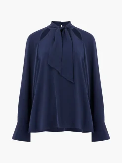 Carmen Recycled Crepe Tie Blouse