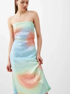 Carwen Anisha Sequin Strapless Dress