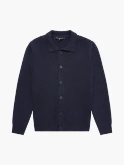 Collared Button-Down Knit Cardigan