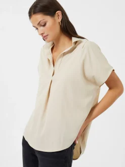 Crepe Light Recycled Popover Shirt