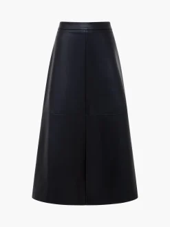 Crolenda PU Midi Skirt