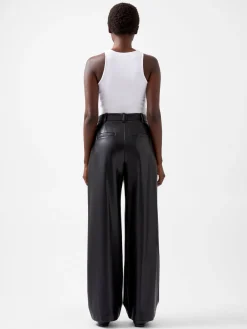 Crolenda PU Wide Leg Trousers