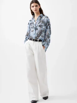 Diandra Devore V-Neck Button Through Popover Shirt