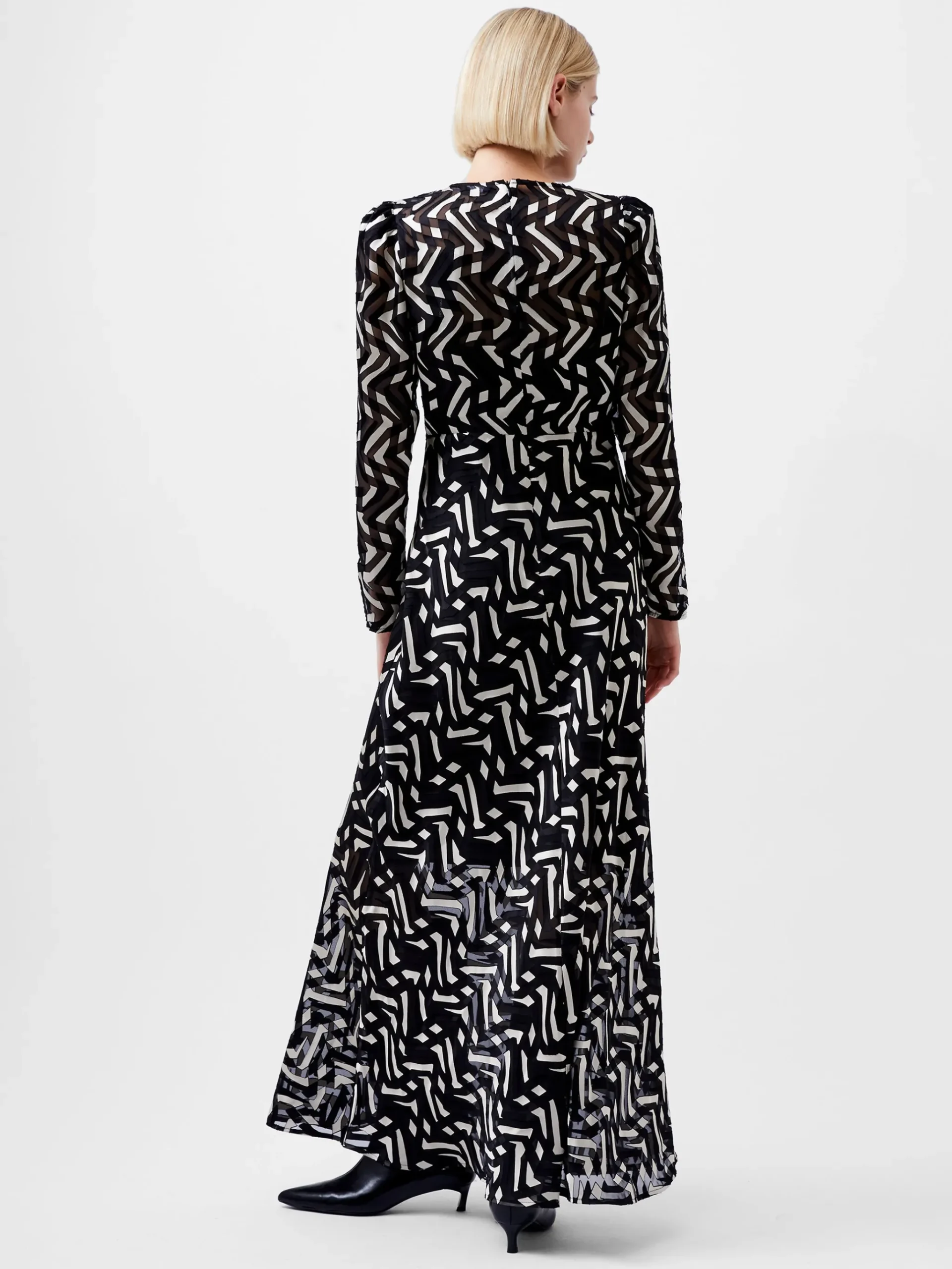 Diandra Satin Devore Maxi Dress