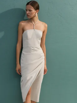 Echo Crepe Halterneck Midi Dress