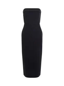 Echo Crepe Strapless Midi Dress