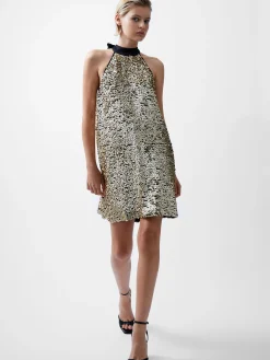 Elah Sequin Halterneck Mini Dress