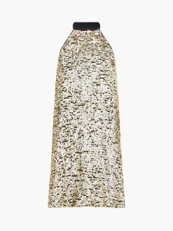 Elah Sequin Halterneck Mini Dress