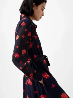 Ella Eco Rose Long Sleeve Shirt Dress