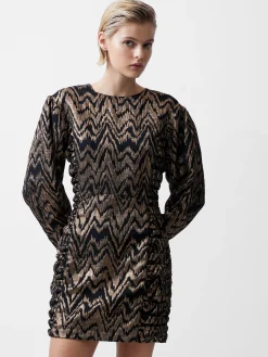 Ellery Eco Jacquard Puff Sleeve Mini Dress