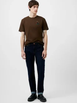 Embroidered Bear Organic Graphic T-Shirt