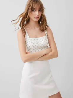 Embroidered Darcy Crepe Mini Dress