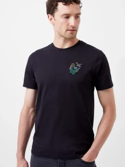 Embroidered Dragonfly Organic Graphic T-Shirt