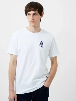 Embroidered Shark Organic Graphic T-Shirt