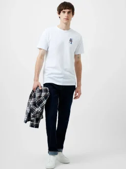 Embroidered Shark Organic Graphic T-Shirt