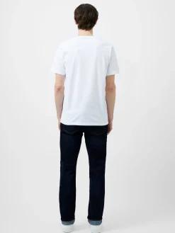Embroidered Shark Organic Graphic T-Shirt