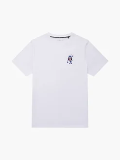 Embroidered Shark Organic Graphic T-Shirt
