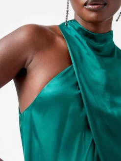 Ennis Eco Satin Asymmetric Mini Dress