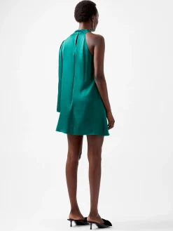 Ennis Eco Satin Asymmetric Mini Dress