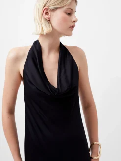 Ennis Eco Satin Halterneck Midi Dress