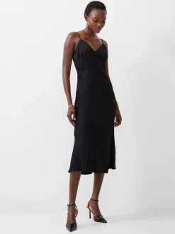 Ennis Eco Satin Slip Midi Dress